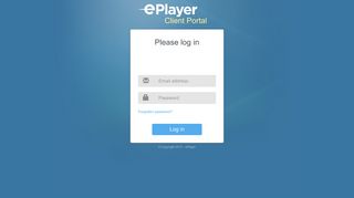 Client Portal: Login - ePlayer