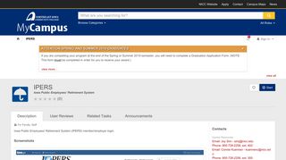 IPERS (Iowa Public Employees' Retirement System) | MyCampus