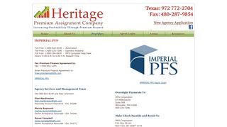 IMPERIAL PFS | Heritage Premium Assigment Company