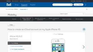 How to create an iCloud account on my Apple iPhone 4S - Bell support