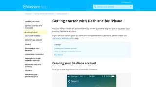 Getting started with Dashlane for iPhone – Dashlane