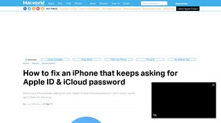 How to fix an iPhone that keeps asking for Apple ID & iCloud ...