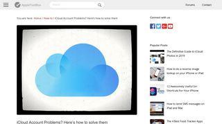 iCloud Account Problems? Here's how to solve them - AppleToolBox