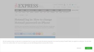 Hotmail log in: How to change Hotmail password on iPhone | Express ...