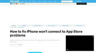 How to fix iPhone won't connect to App Store problems - Macworld UK