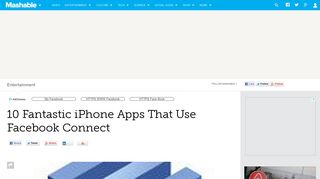 10 Fantastic iPhone Apps That Use Facebook Connect - Mashable