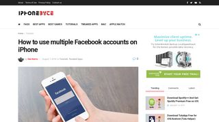 How to use multiple Facebook accounts on iPhone - iPhonebyte