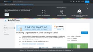 iphone - Switching Organizations in Apple Developer Center - Ask ...