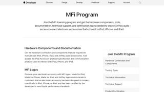 MFi Program - Apple Developer