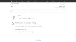 how to view device login history - Apple Community - Apple Discussions