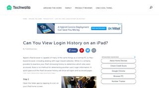 Can You View Login History on an iPad? | Techwalla.com