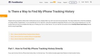 Is There a Way to Find My iPhone Tracking History - FoneMonitor