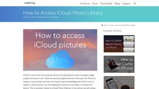 How to access iCloud photo library | Nektony Blog