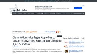 Class action suit alleges Apple lies to customers over size & resolution ...