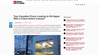 Two Canadian Firms Looking to Hit Apple With a Class Action ...