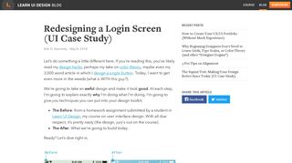 Redesigning a Login Screen (UI Case Study) – Learn UI Design