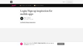 Login/Sign up inspiration for mobile apps – Muzli - Design Inspiration