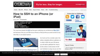 How to SSH to an iPhone (or iPad) - OSXDaily