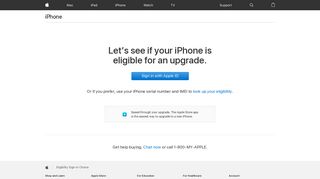 Eligibility Sign-in Choice - Apple