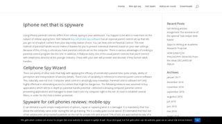 Iphone net that is spyware | Mak groep