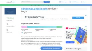 Access oldwebmail.iphouse.com. ipHouse - Login