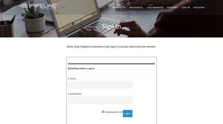 Sign In – iPipeline Customer Portal