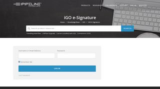 Logging Into the iGO e-Signature Process – iPipeline Customer Portal