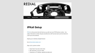 IPKall Setup | Redial