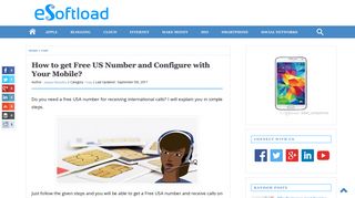 How to get Free US Number and Configure with Your Mobile?