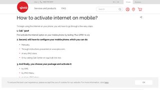 How to activate internet on mobile? - Ipko Telecommunications