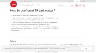 How to configure TP Link router? - Ipko Telecommunications