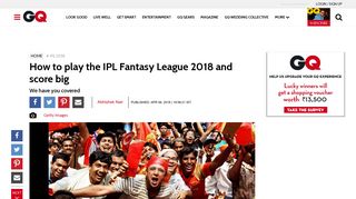 How to play the IPL Fantasy League 2018 and score big - GQ India