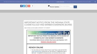 Important Notice from the Indiana State Cosmetology and Barber ...