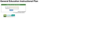 General Education Instructional Plan - Login
