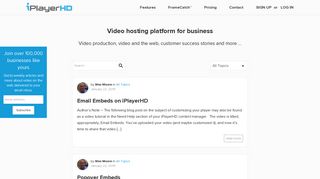 iPlayerHD - Video hosting for business