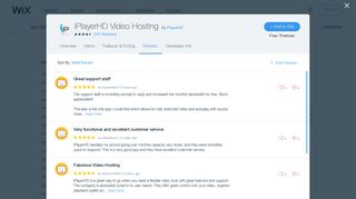 iPlayerHD Video Hosting Reviews | WIX App Market | Wix.com