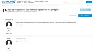 How do you get your user name and password for ipledge ...