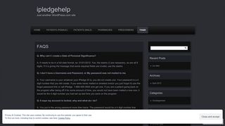 FAQS | ipledgehelp