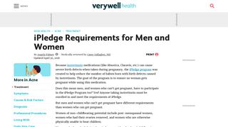 iPledge Requirements for Men and Women - Verywell Health