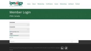 Member Login - IPMA / AIGP Canada