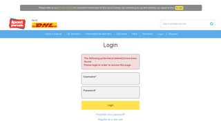 Login To Your Account | ipostparcels