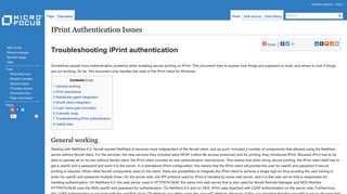 IPrint Authentication Issues - MicroFocusInternationalWiki