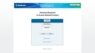 Medtronic Connect Portal Registration/Login