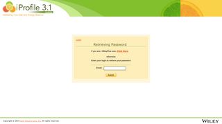 Get forgotten password - WileyPLUS