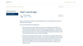 Help! I cannot login. – iPRO Network