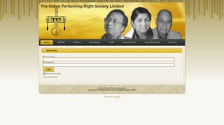 User Log In - The Indian Performing Right Society Limited