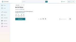 Iprs for Kenya | Birth Certificate | Identity Document - Scribd