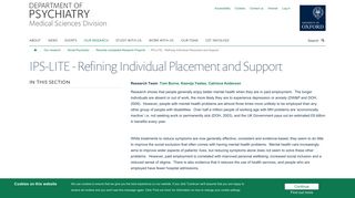 IPS-LITE - Refining Individual Placement and Support — Department ...