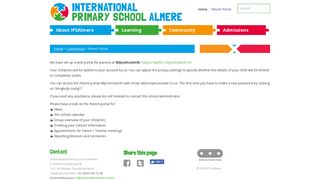 Parent Portal | IPS Almere