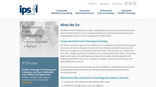 Retirement Plan Consulting - IPS Advisors